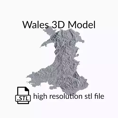 Wales Topographic Map - 3D Terrain Topography of Wales