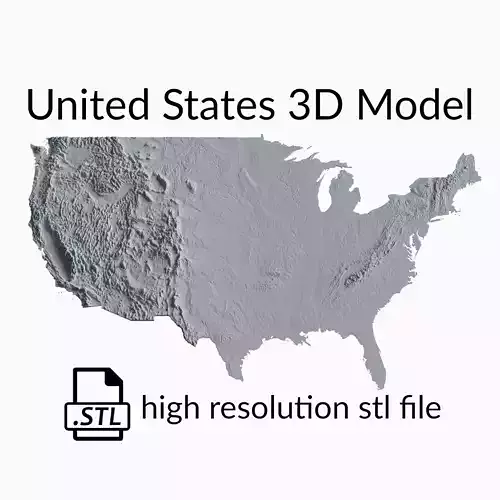 United States Topographic Map - 3D Terrain Topography USA