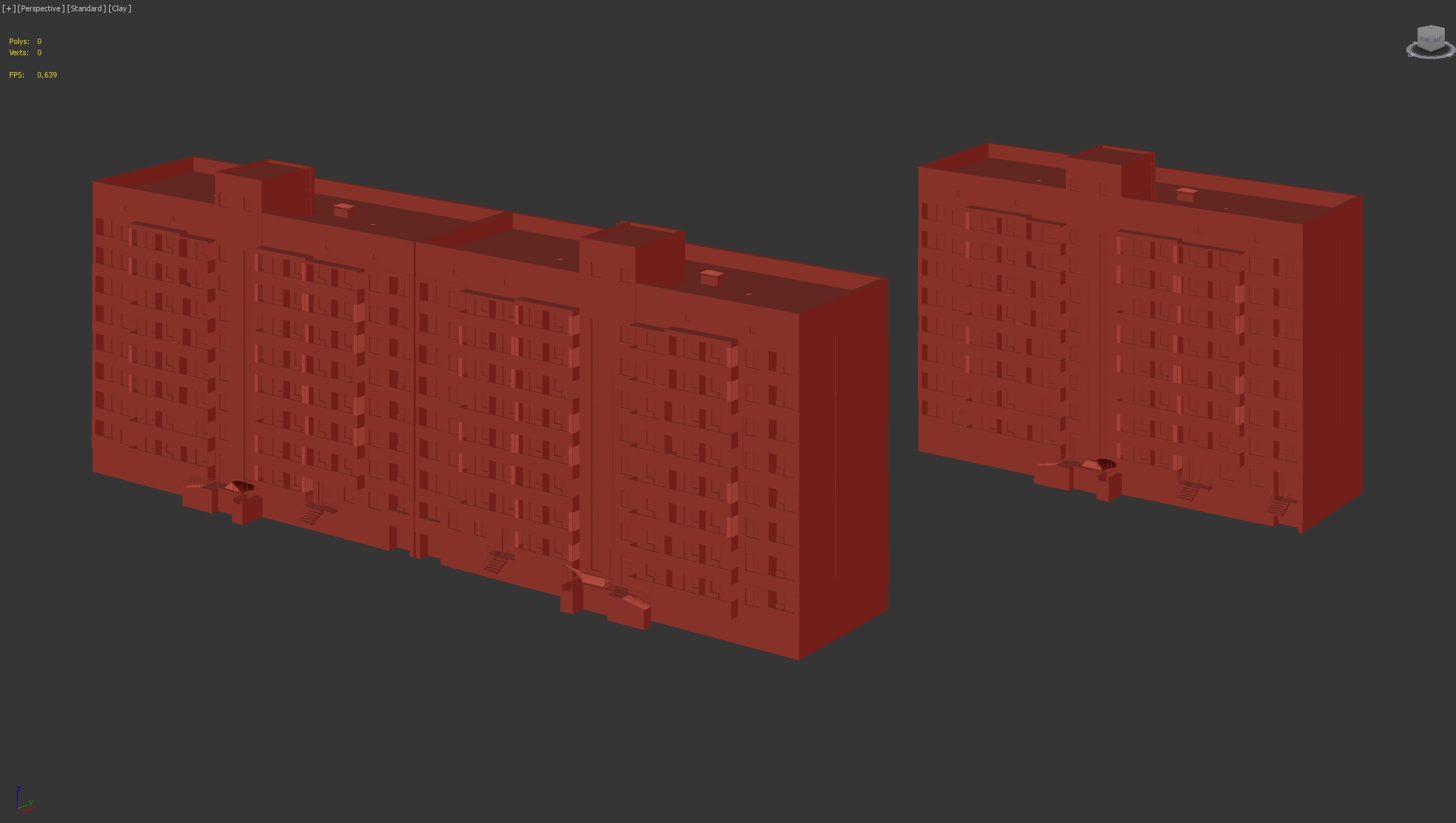 Colorful Residential Apartment Blocks 3D model_5