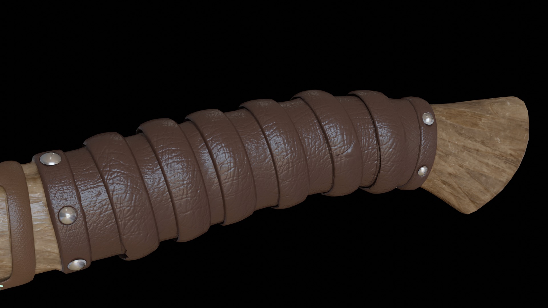 Pagan slavic battle axe Low-poly 3D model_8