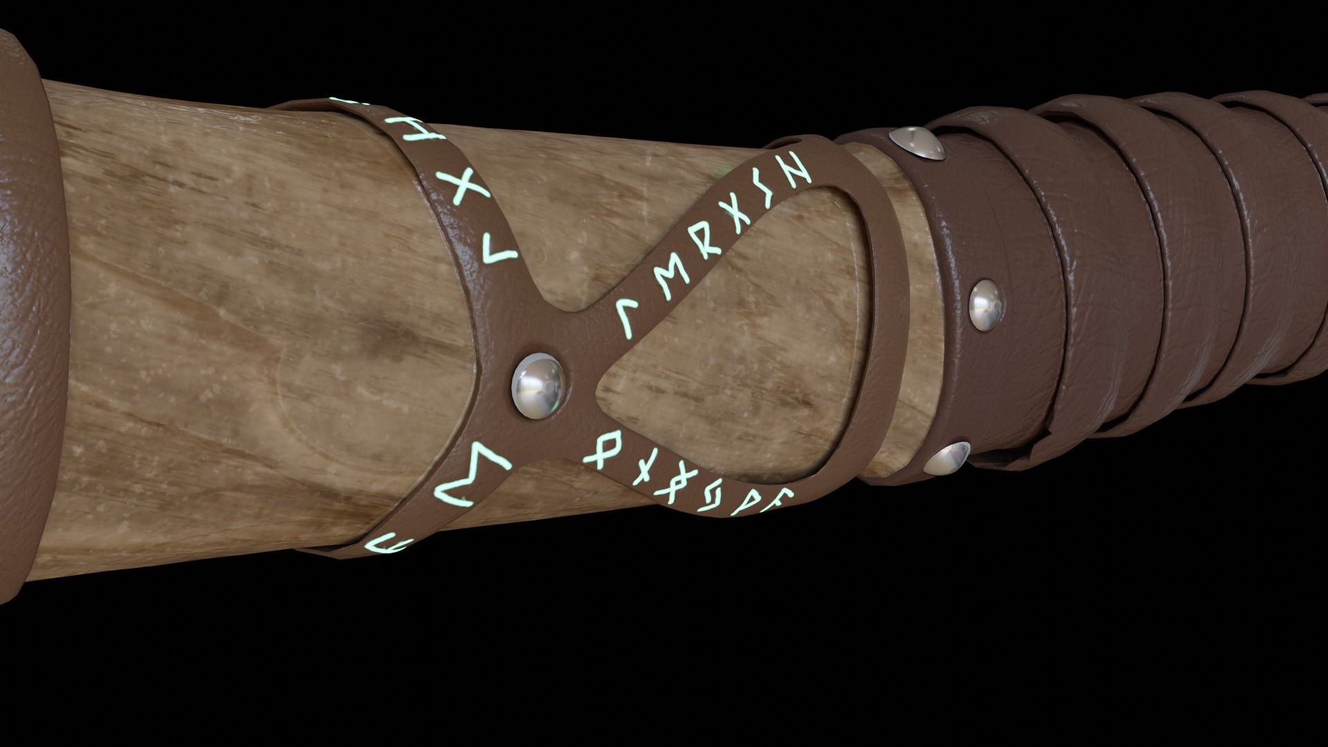 Pagan slavic battle axe Low-poly 3D model_7