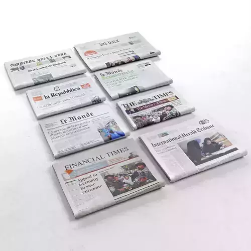 Newspapers Collection 3D Model - Iconic Newspaper  3D model