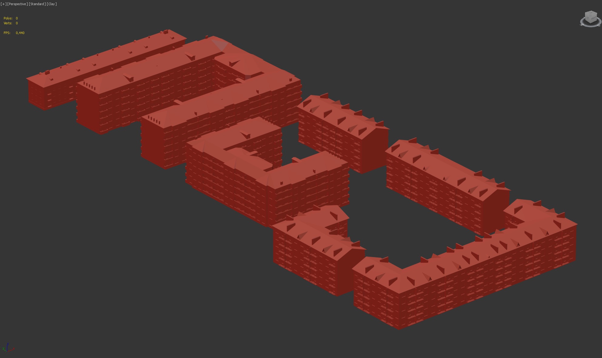 Red Roof Residential Complex 3D model_5