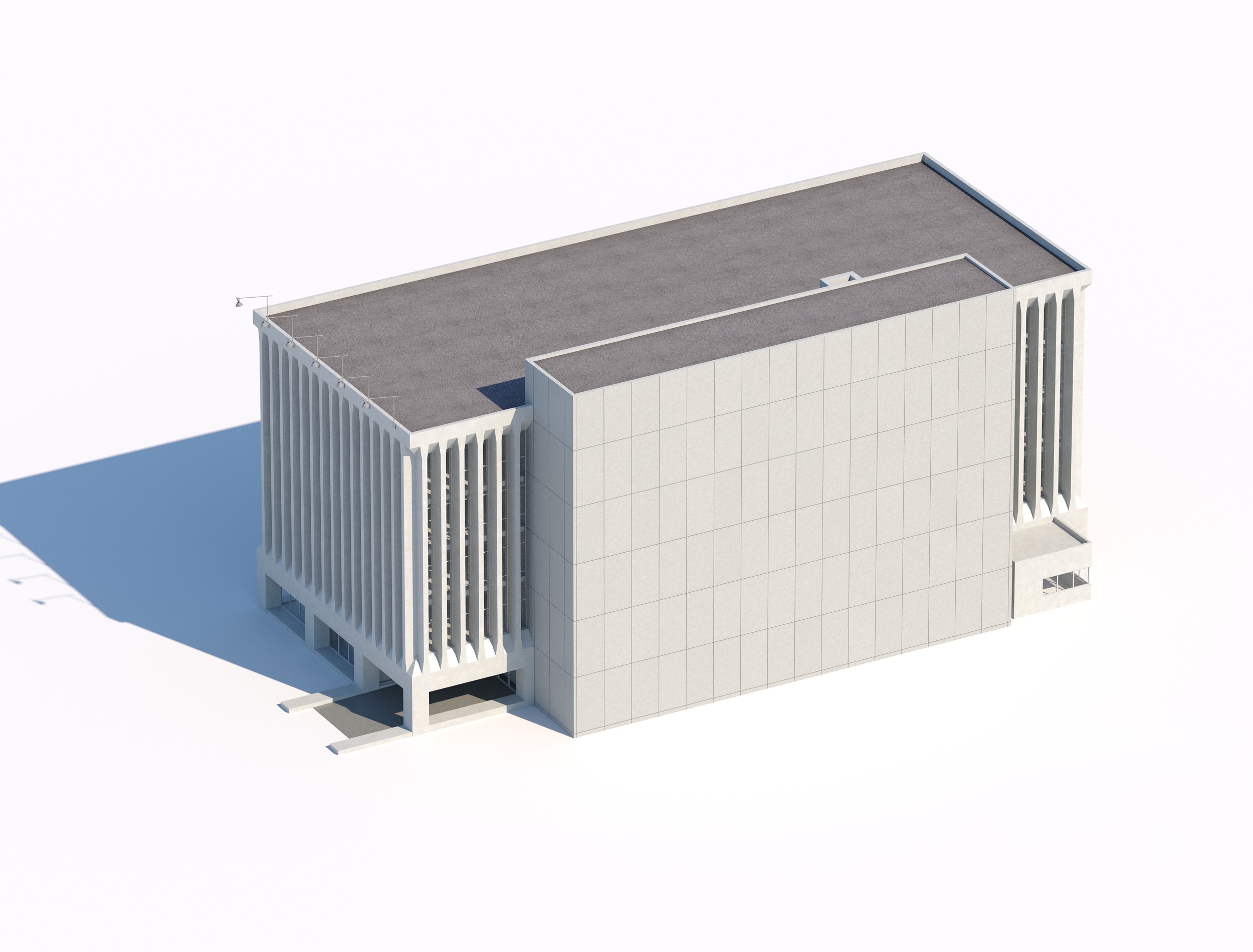Modern Office Building Exterior 3D model_1