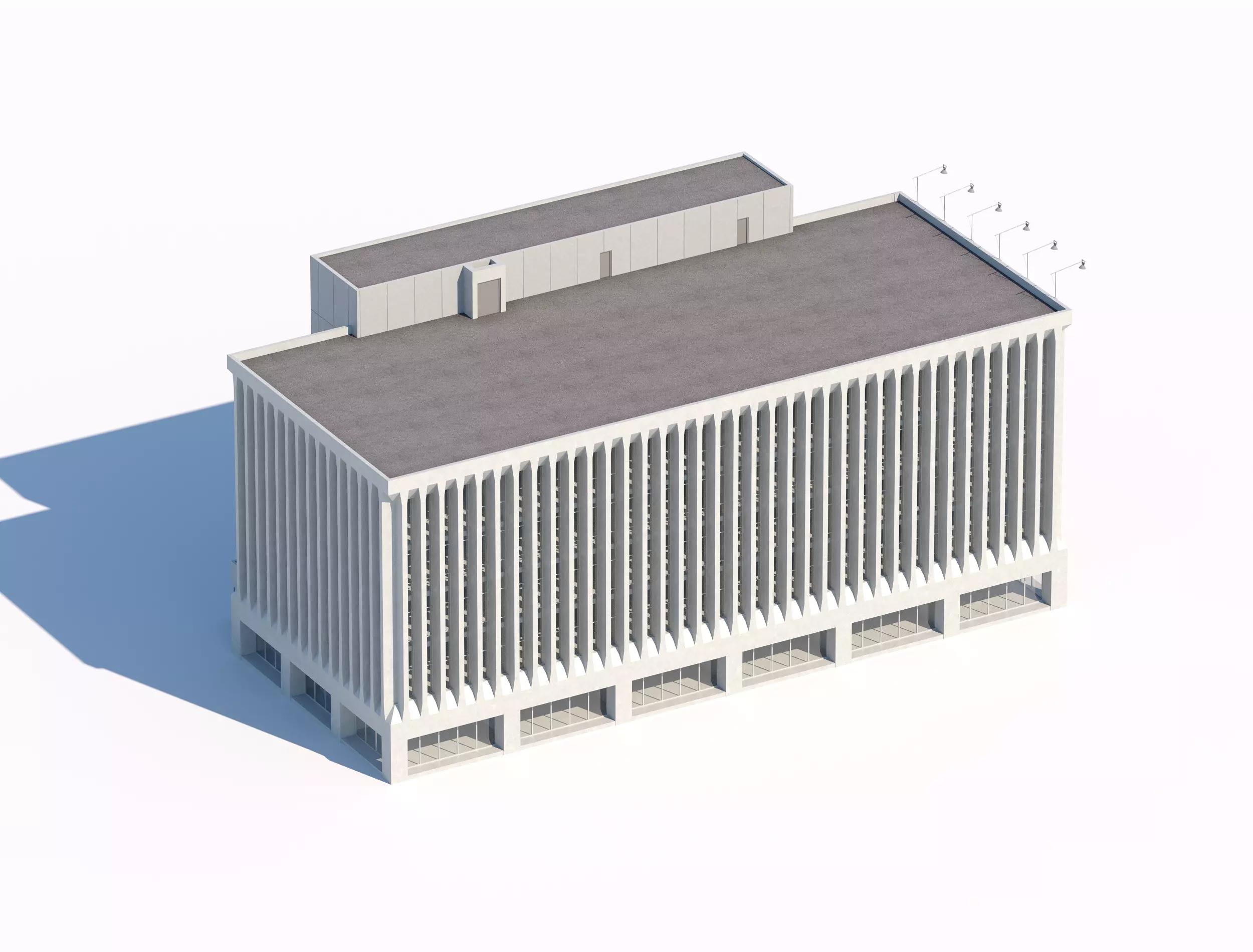 Modern Office Building Exterior 3D model_0