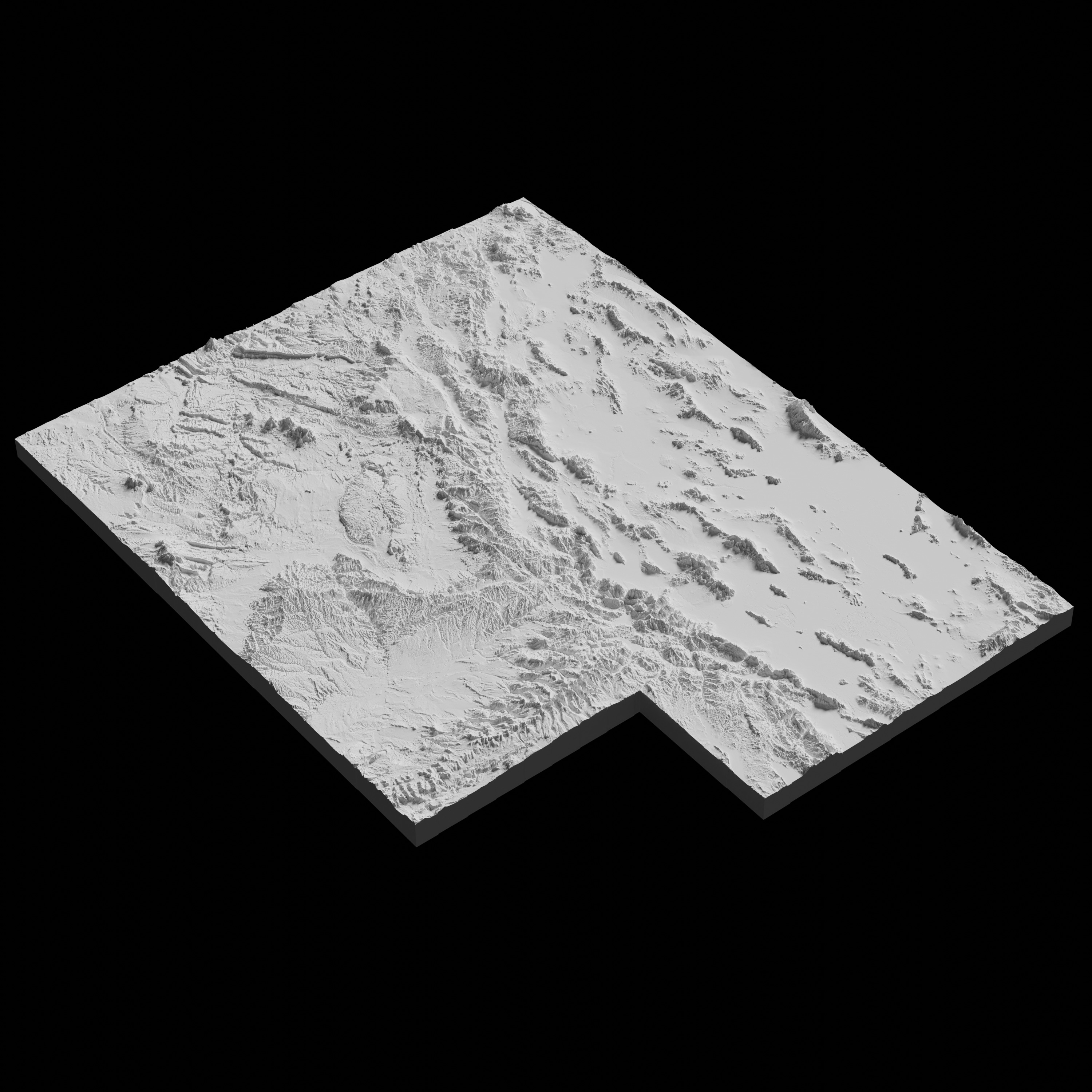 USA State of Utah Topographic Map - 3D Terrain Topography 3D print model_4
