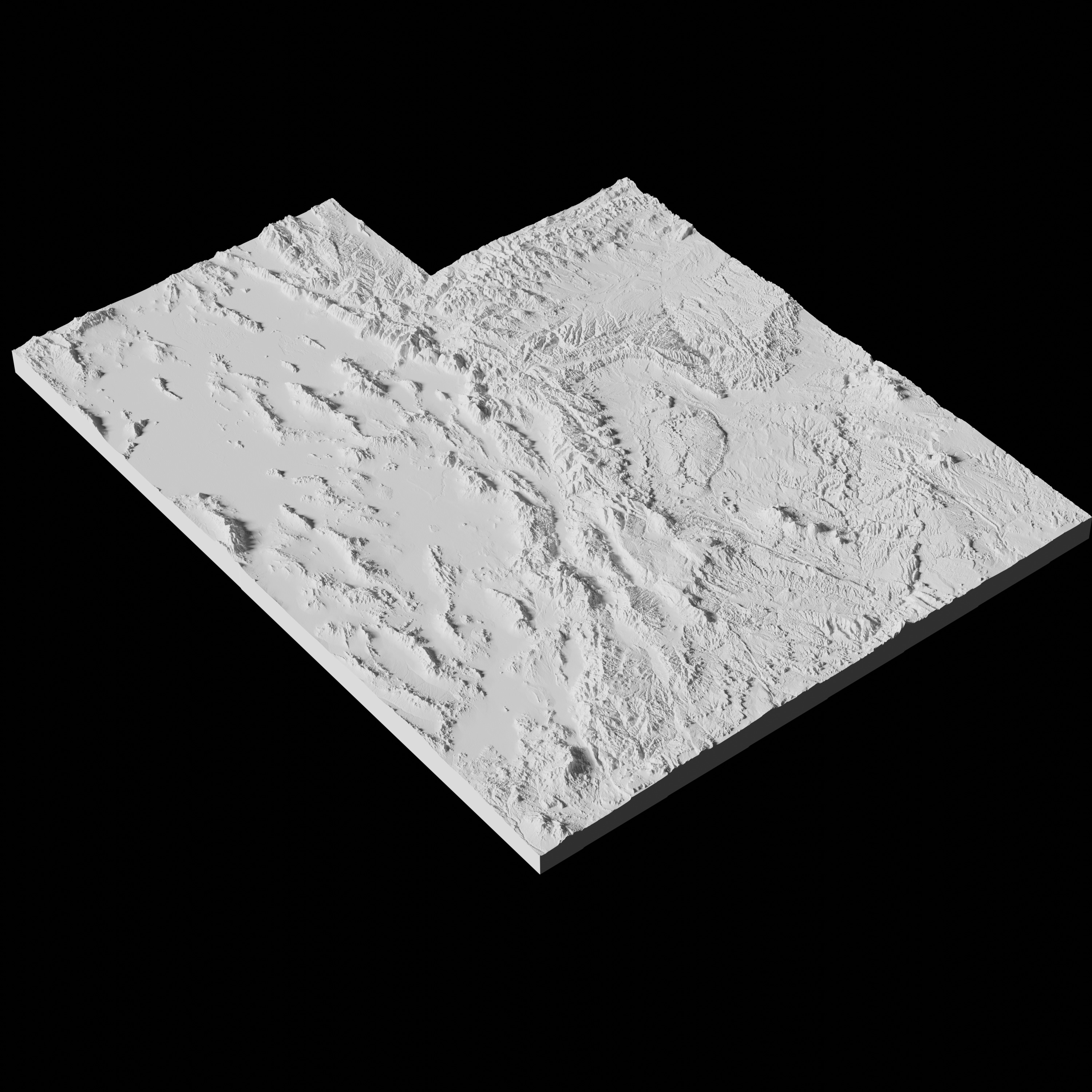 USA State of Utah Topographic Map - 3D Terrain Topography 3D print model_3