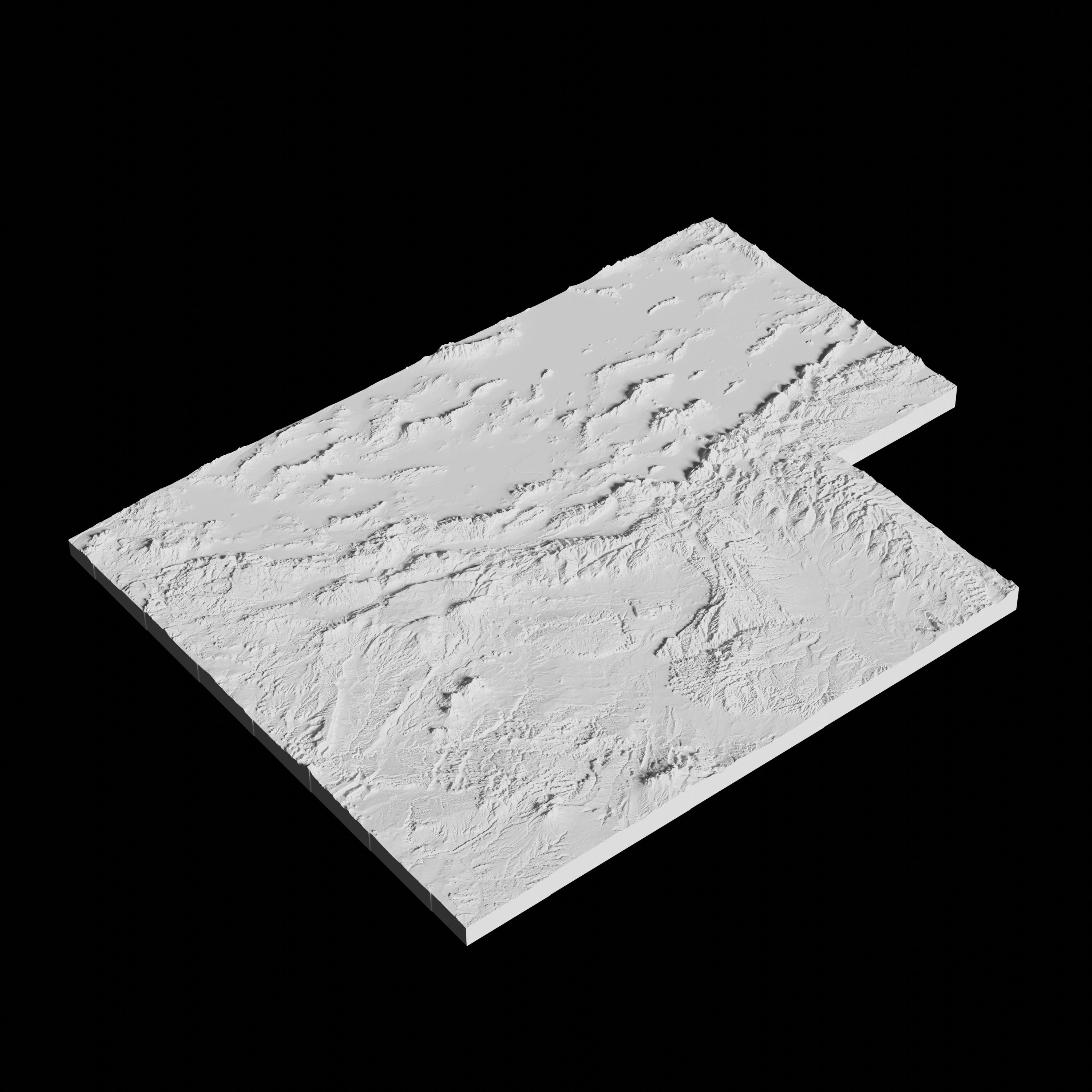USA State of Utah Topographic Map - 3D Terrain Topography 3D print model_5