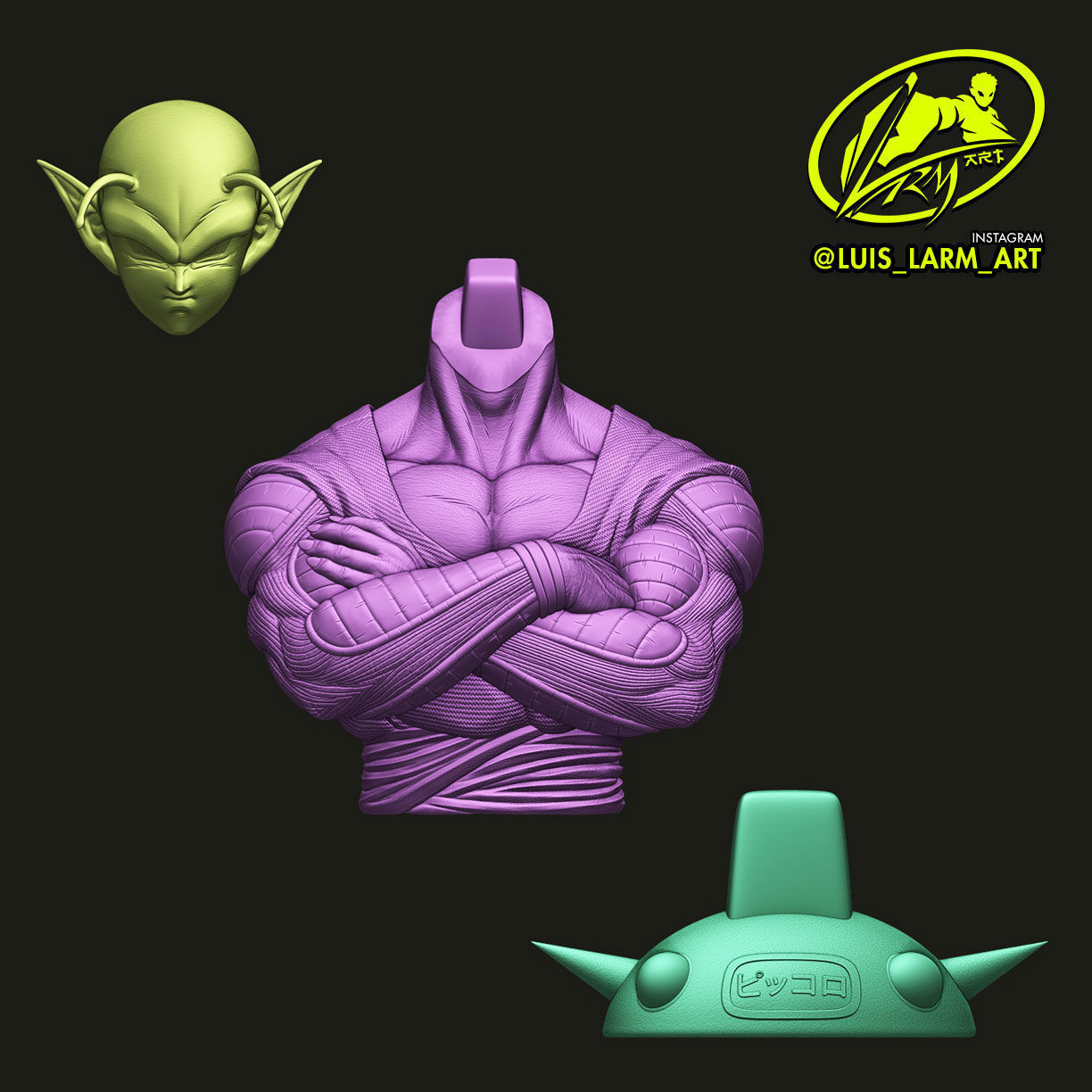 Piccolo Bust Dragon Ball Z 3D print model_9