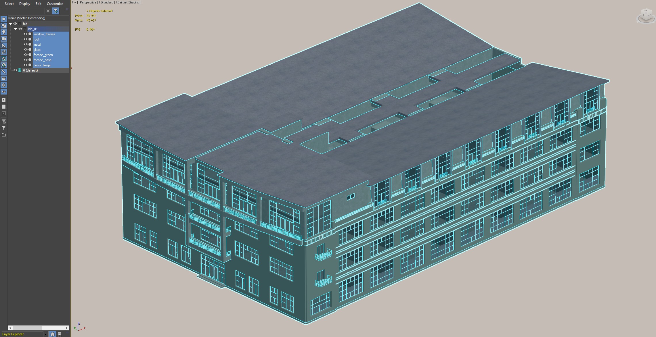 Industrial Building with Large Windows 3D model_2