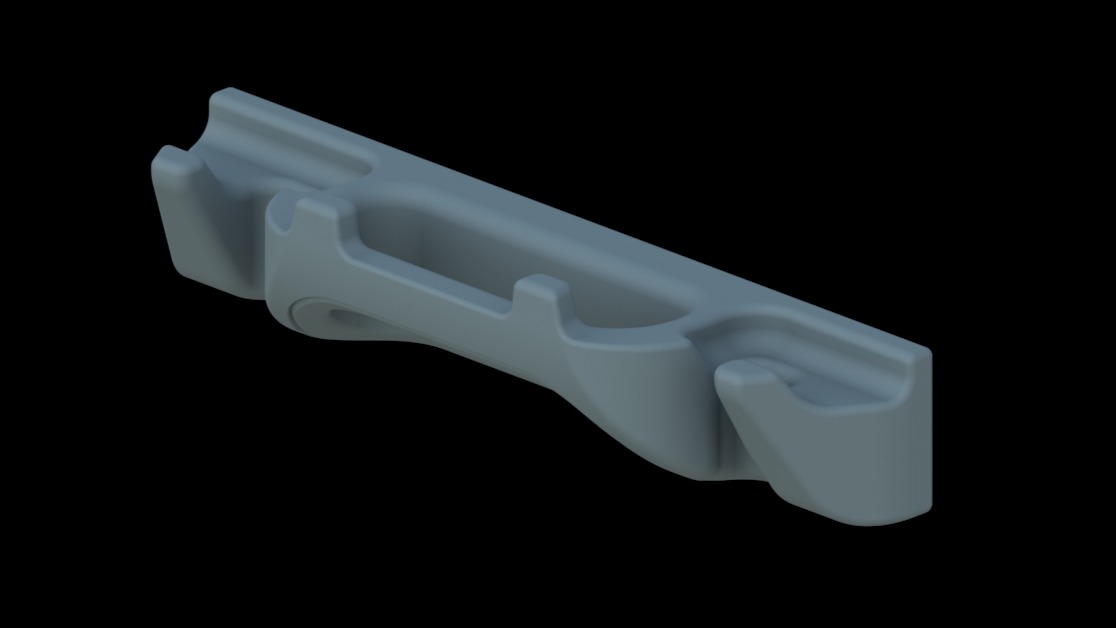 Toothbrush Toothpaste and Razor holder shower wall mount 3D print model_2