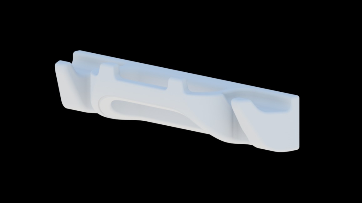 Toothbrush Toothpaste and Razor holder shower wall mount 3D print model_4