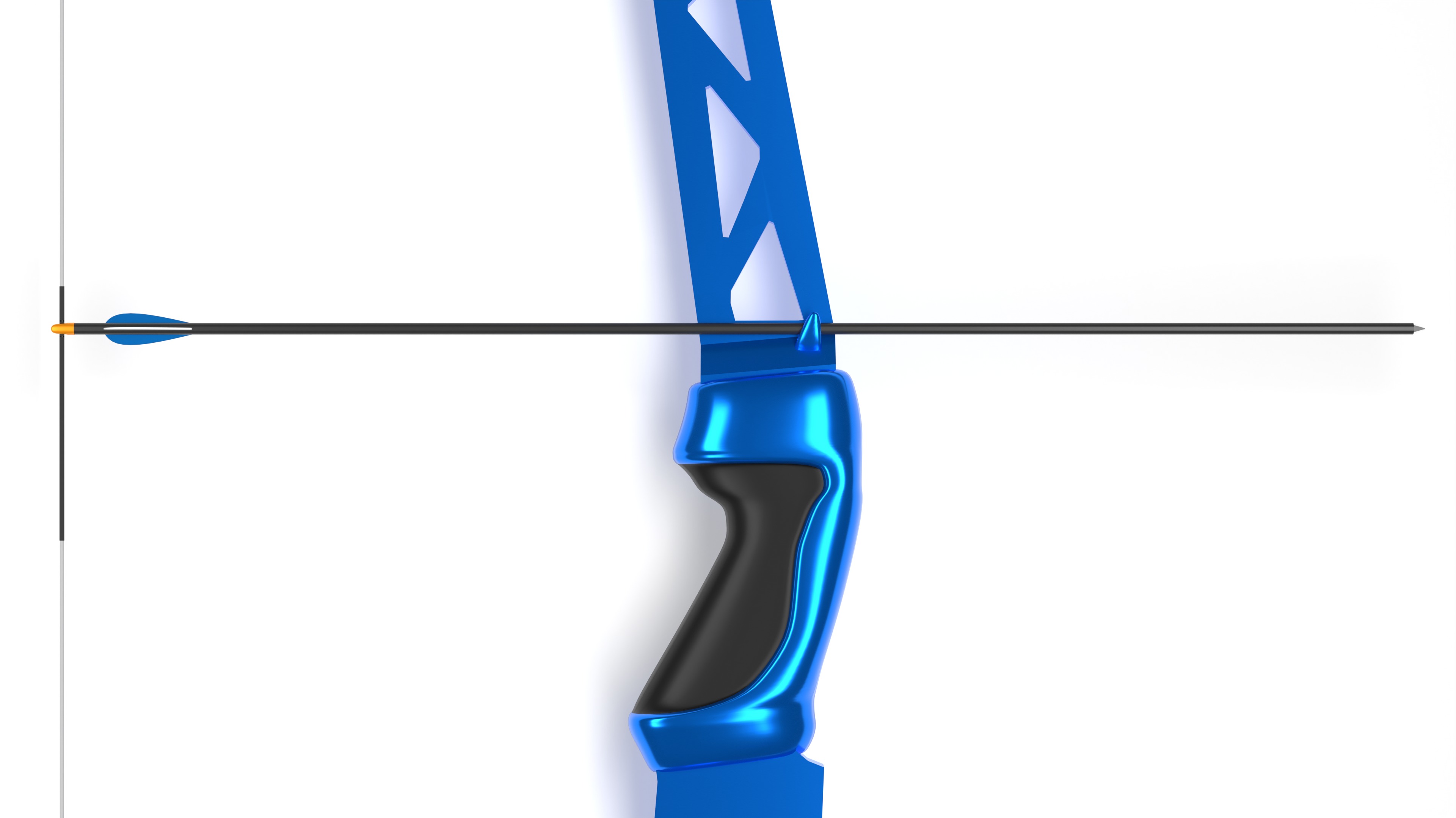 Bare Bow and Arrows Archery 3D model_4