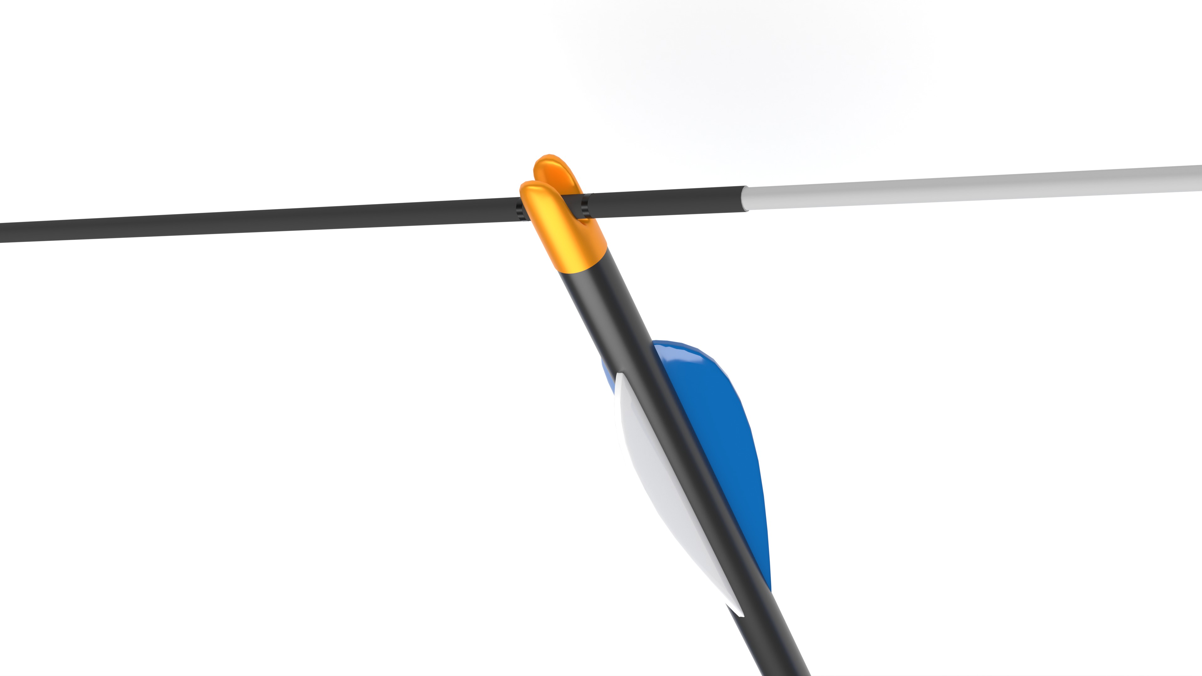 Bare Bow and Arrows Archery 3D model_6