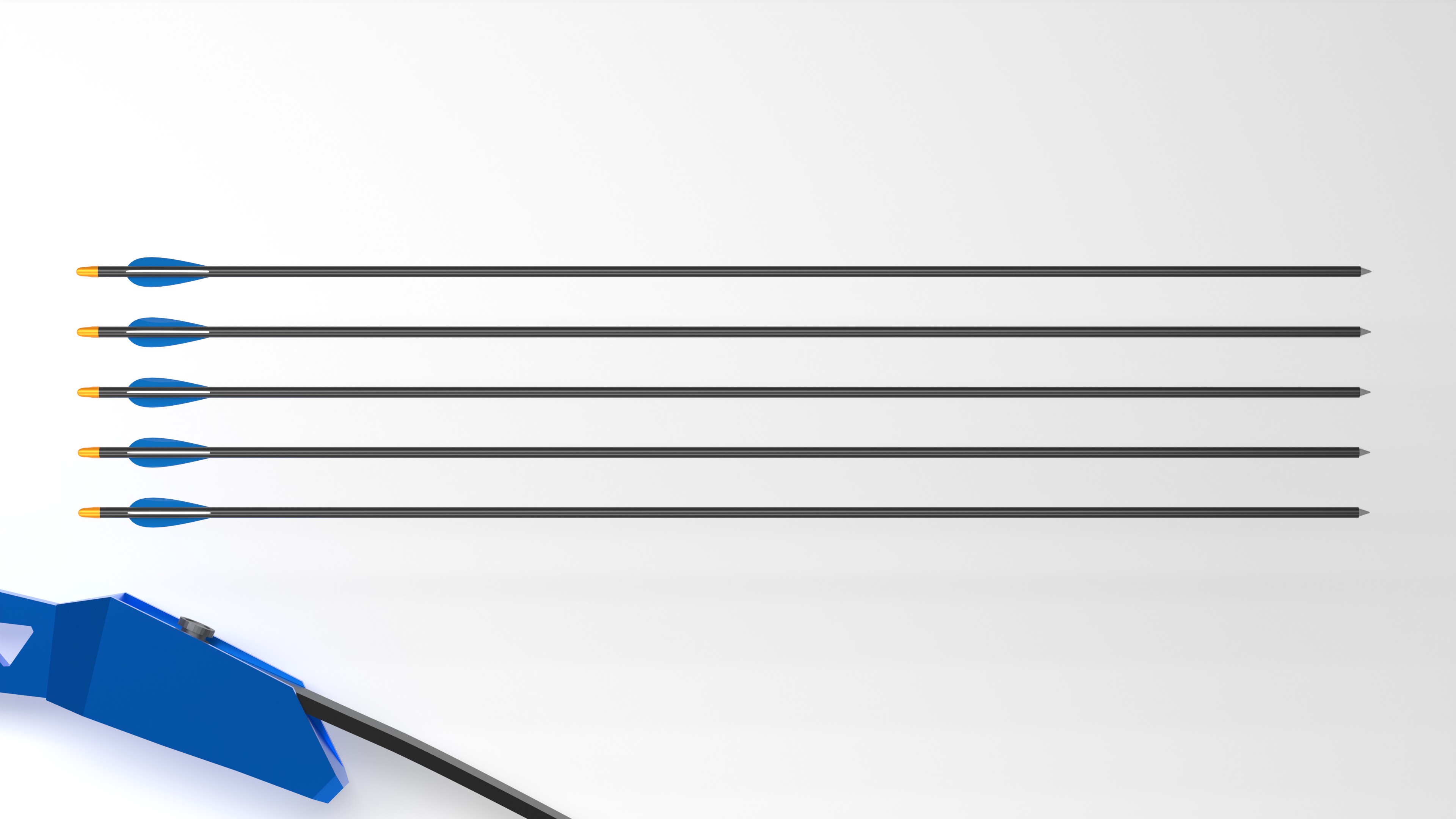 Bare Bow and Arrows Archery 3D model_5