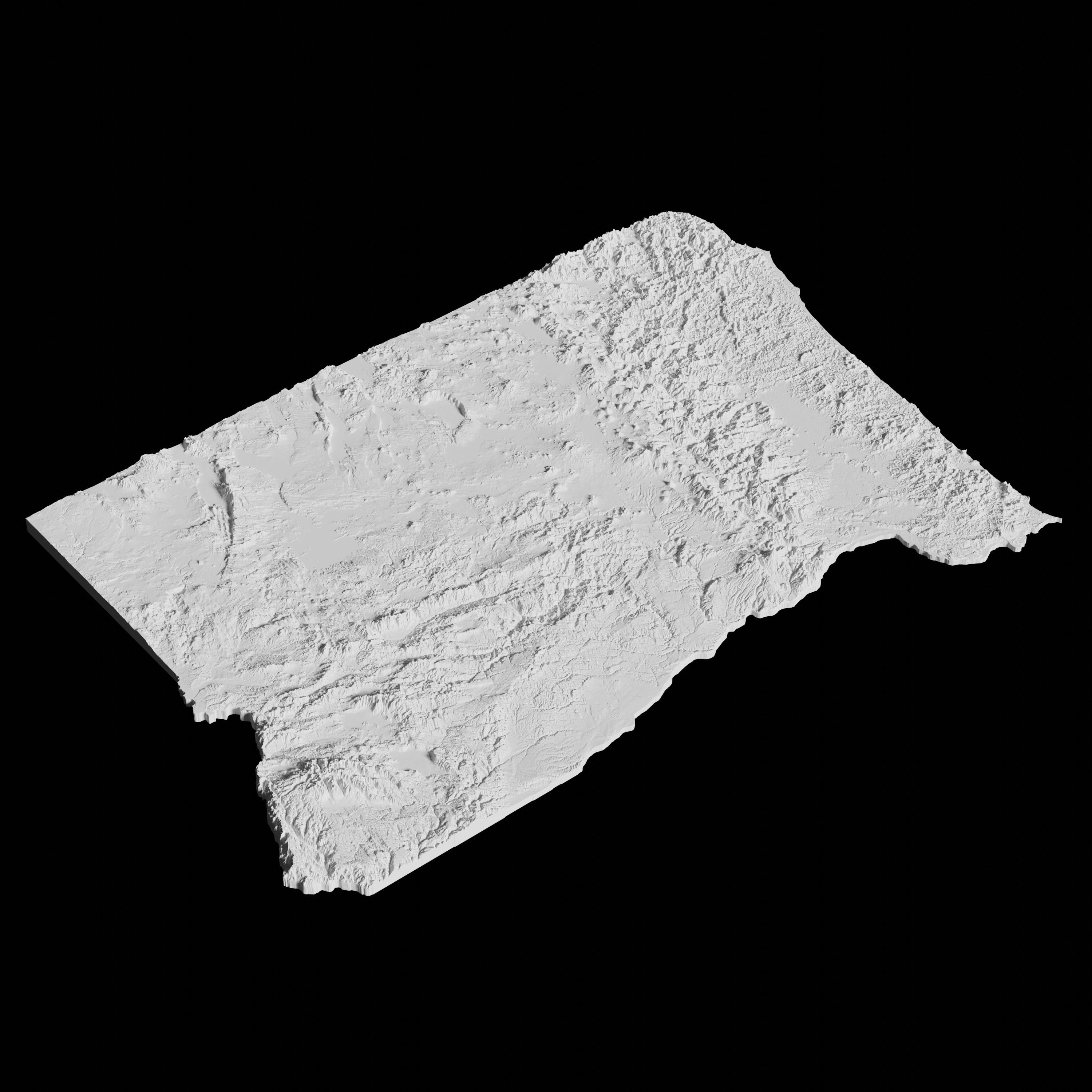 USA State of Oregon Topographic Map - 3D Terrain Topography 3D print model_4