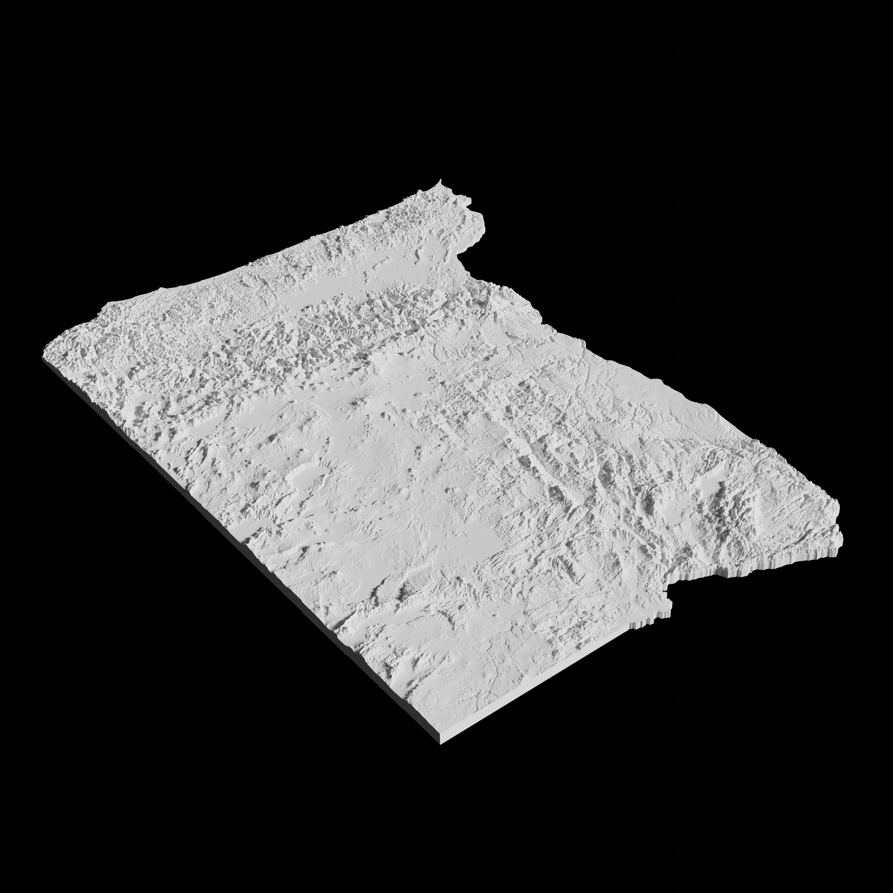 USA State of Oregon Topographic Map - 3D Terrain Topography 3D print model_5