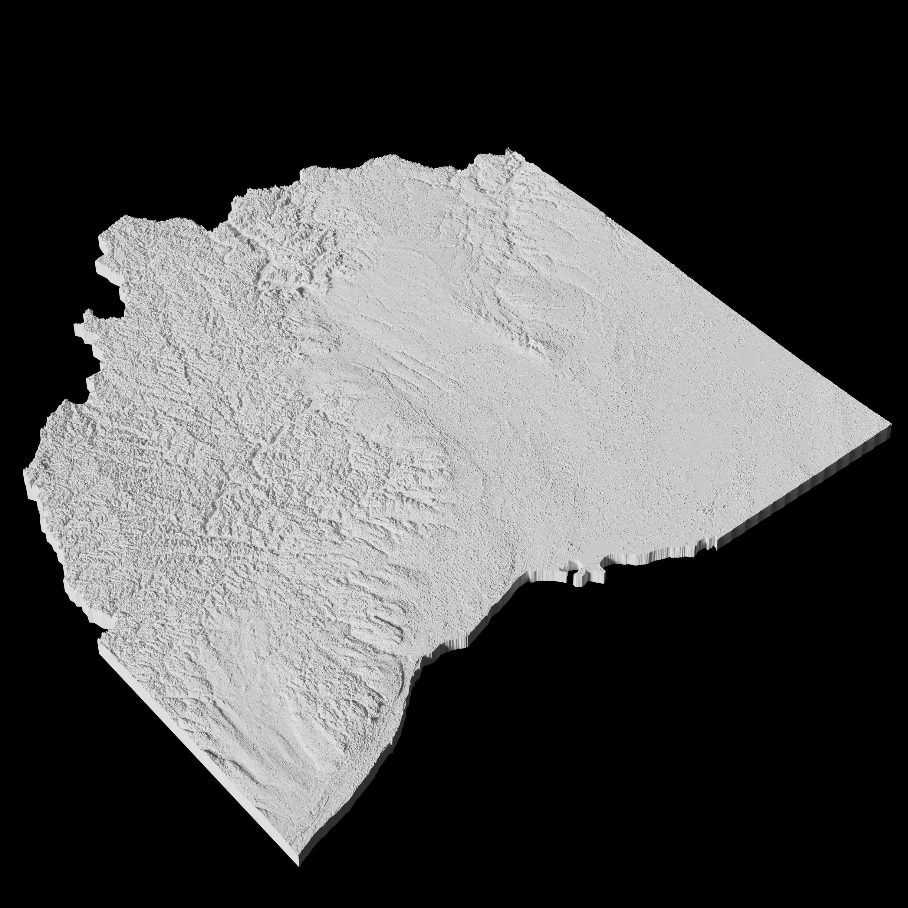 USA State of Ohio Topographic Map - 3D Terrain Topography 3D print model_4