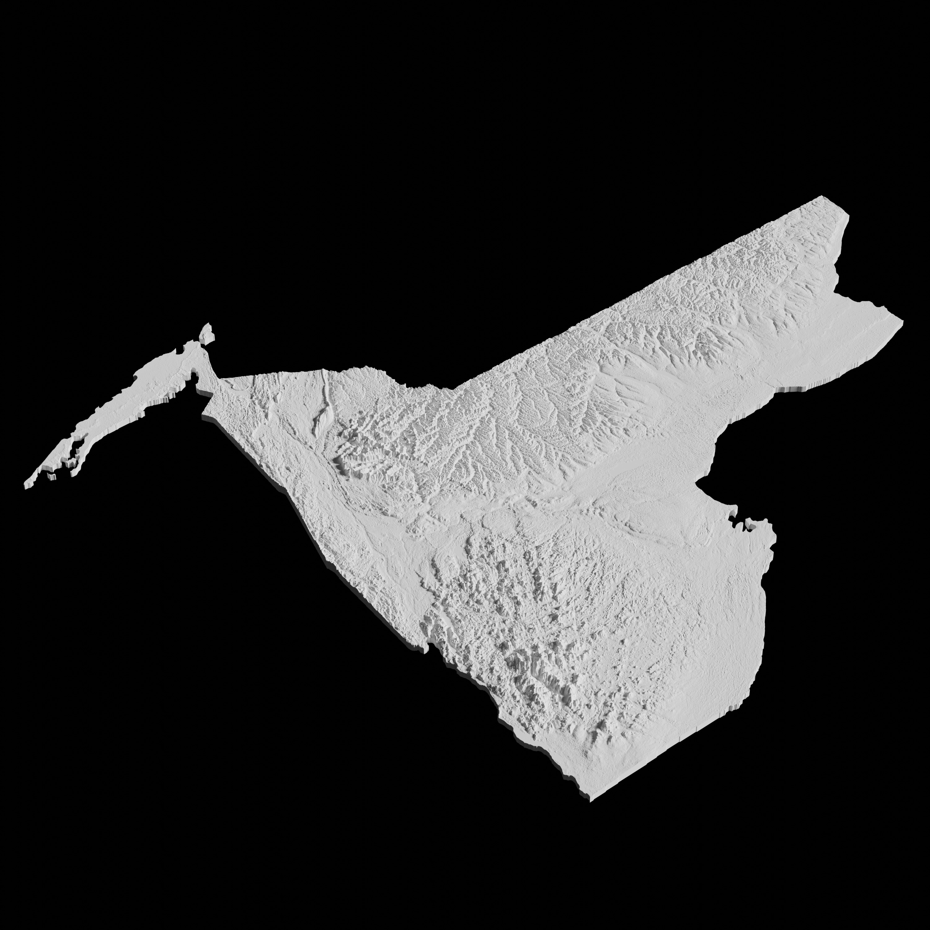 USA State of New York Topographic Map - 3D Terrain Topo 3D print model_4