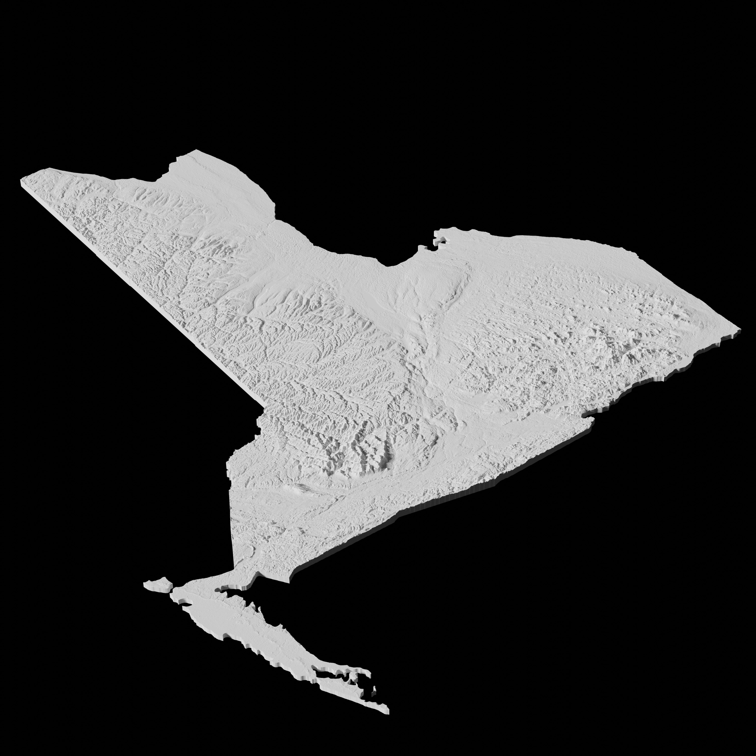 USA State of New York Topographic Map - 3D Terrain Topo 3D print model_5