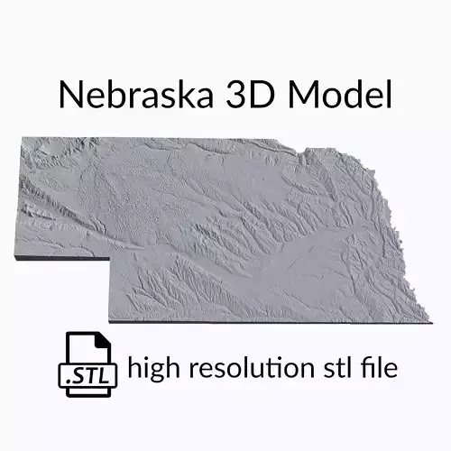 USA State of Nevada Topographic Map - 3D Terrain Topography