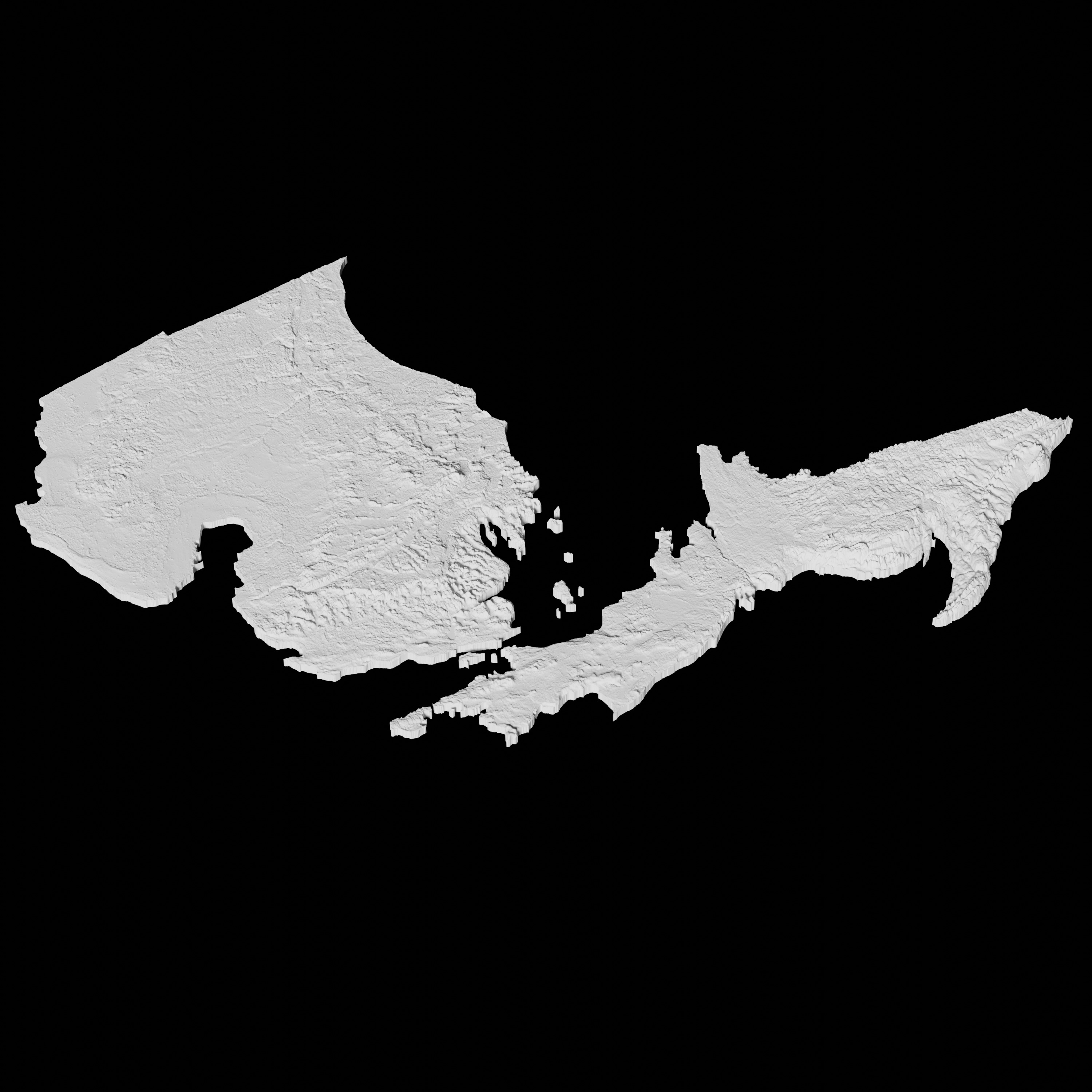 USA State of Michigan Topographic Map - 3D Terrain Topography 3D print model_4