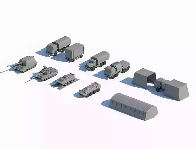 Military vehicle and shelter pack