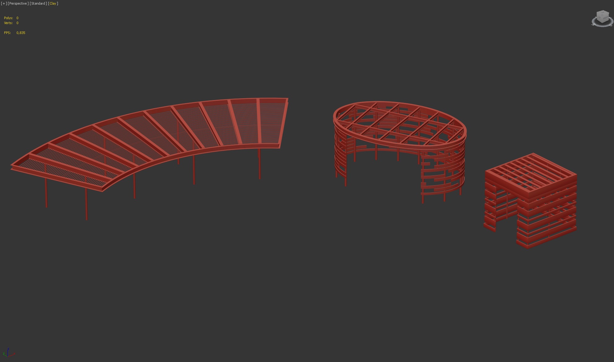 Modular pavilion and pergola structures 3D model_5