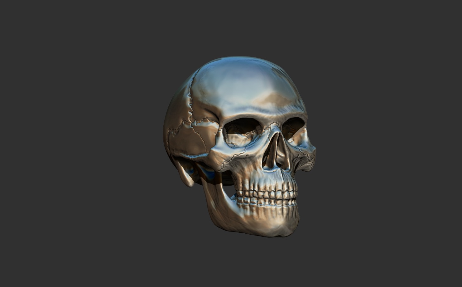 3D Printable Human Skull - Artistic and Decorative Masterpiece Free 3D print model_5