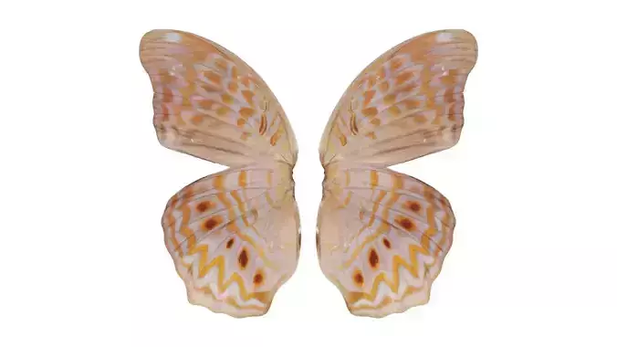 Great Eggfly Hypolimnas Bolina Low-poly 3D model