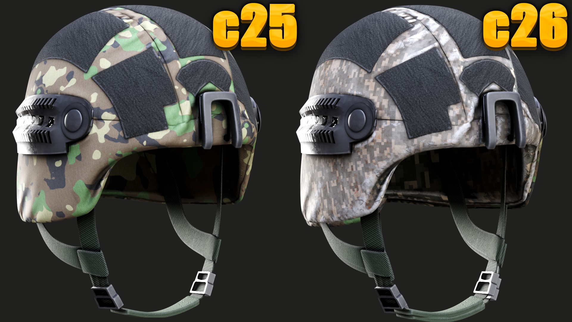 Helmet  of Austrian Armed Forces Bundesheer Military gta ready  Low-poly 3D model_10