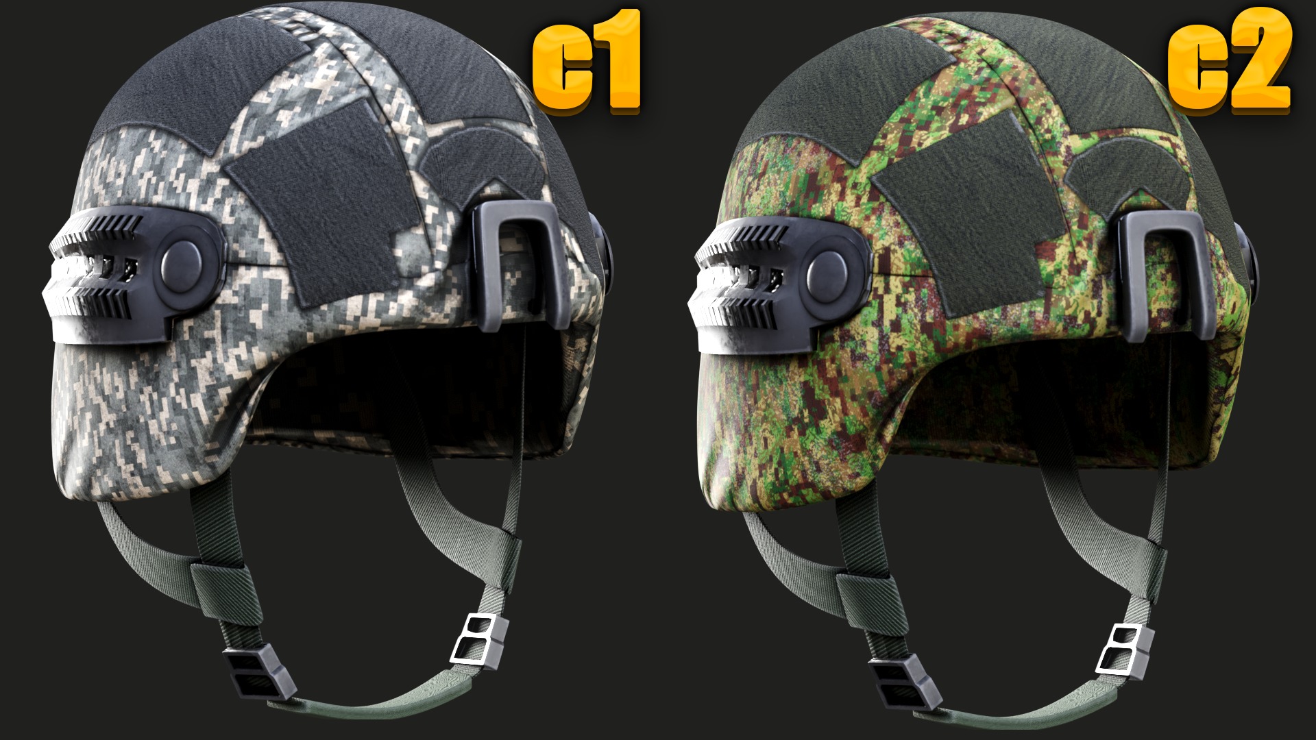 Helmet  of Austrian Armed Forces Bundesheer Military gta ready  Low-poly 3D model_13