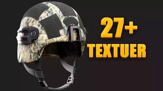 Helmet  of Austrian Armed Forces Bundesheer Military gta ready  Low-poly 3D model