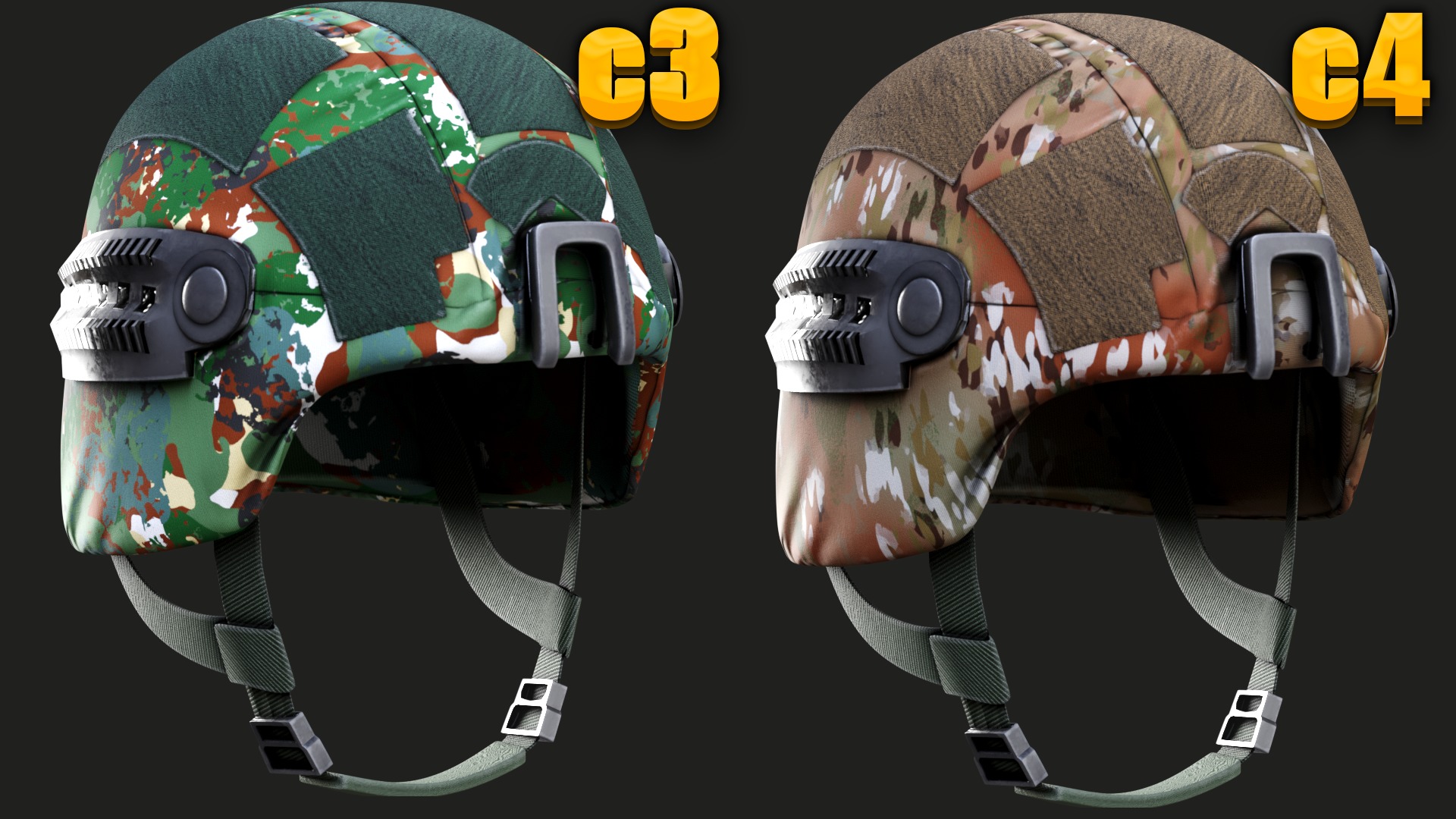 Helmet  of Austrian Armed Forces Bundesheer Military gta ready  Low-poly 3D model_16