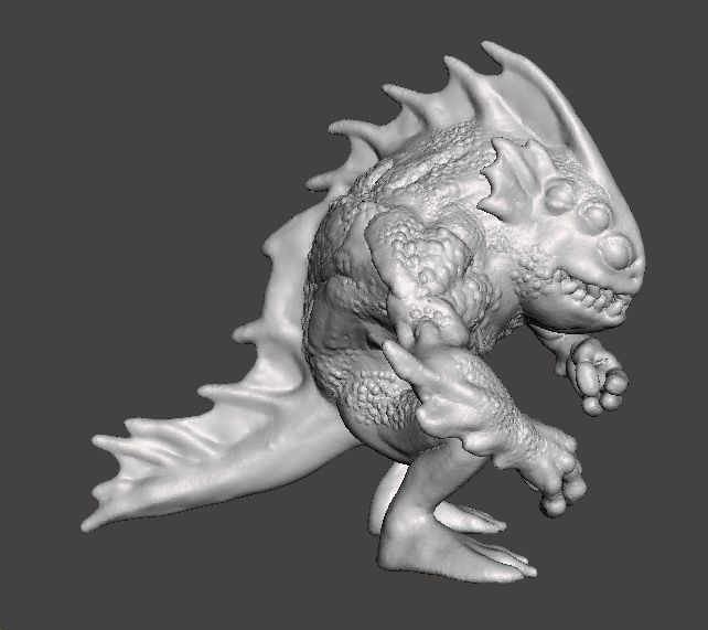 LOVECRAFT DEEP ONE MINIATURE MODEL FIGURE FANTASY HORROR RPG DND 3D print model_3