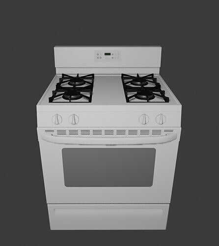 Freestanding Gas stove and oven 3D model