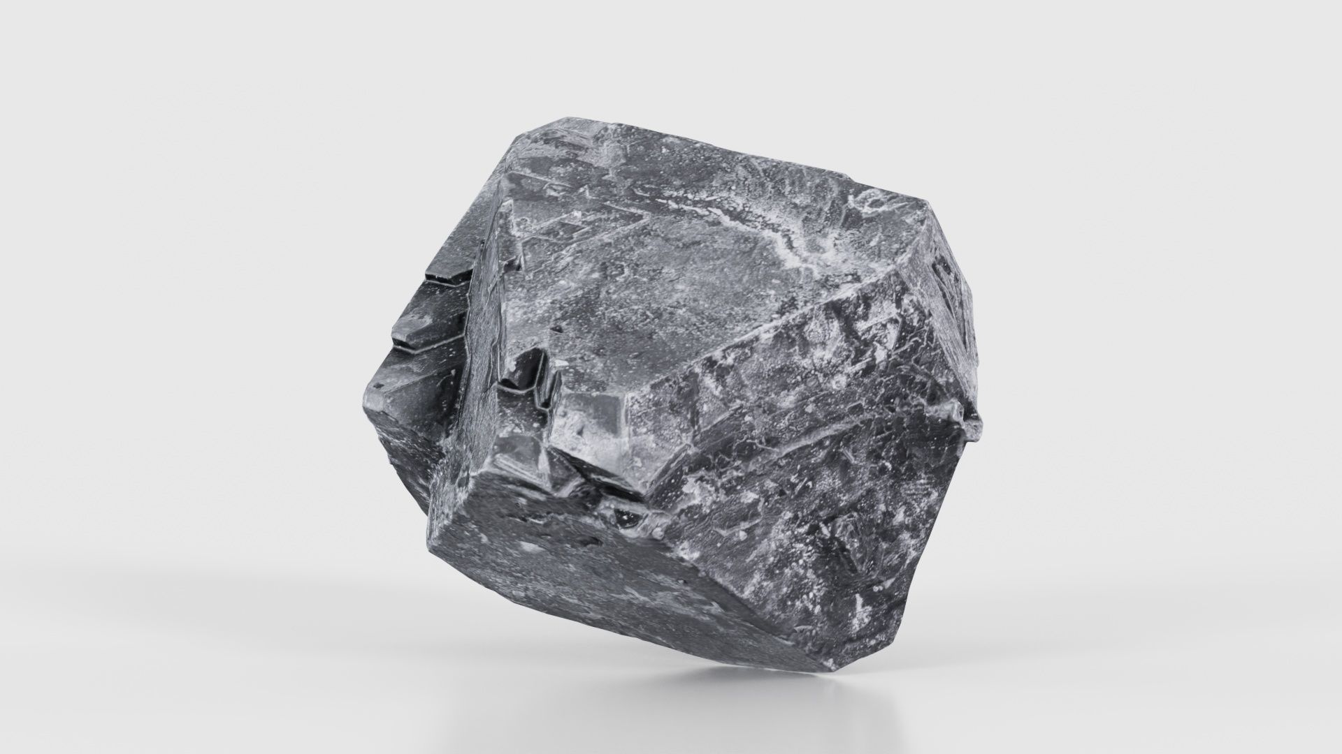 Black Salt Crystal 01 Low-poly 3D model_18