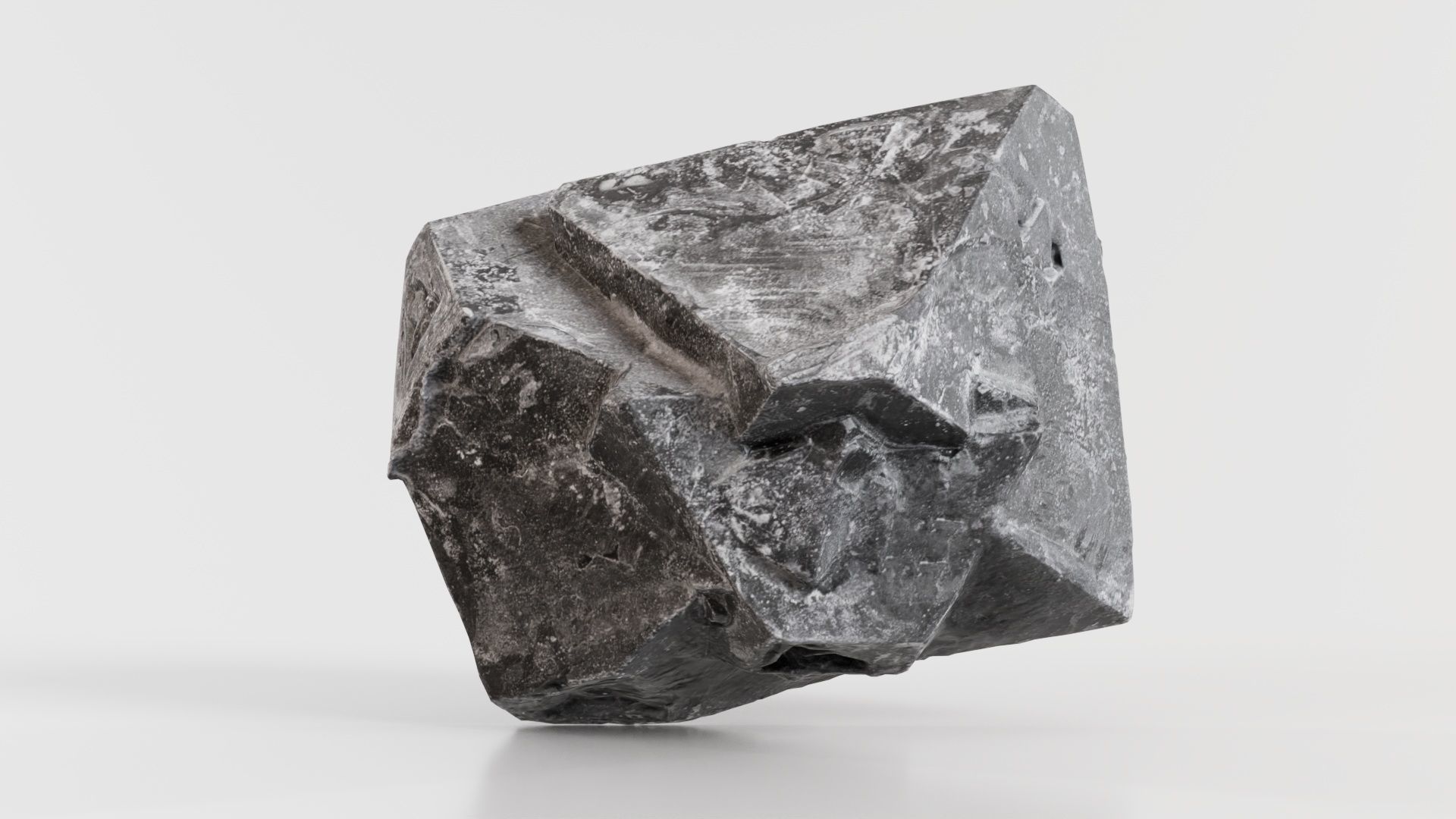 Black Salt Crystal 01 Low-poly 3D model_4