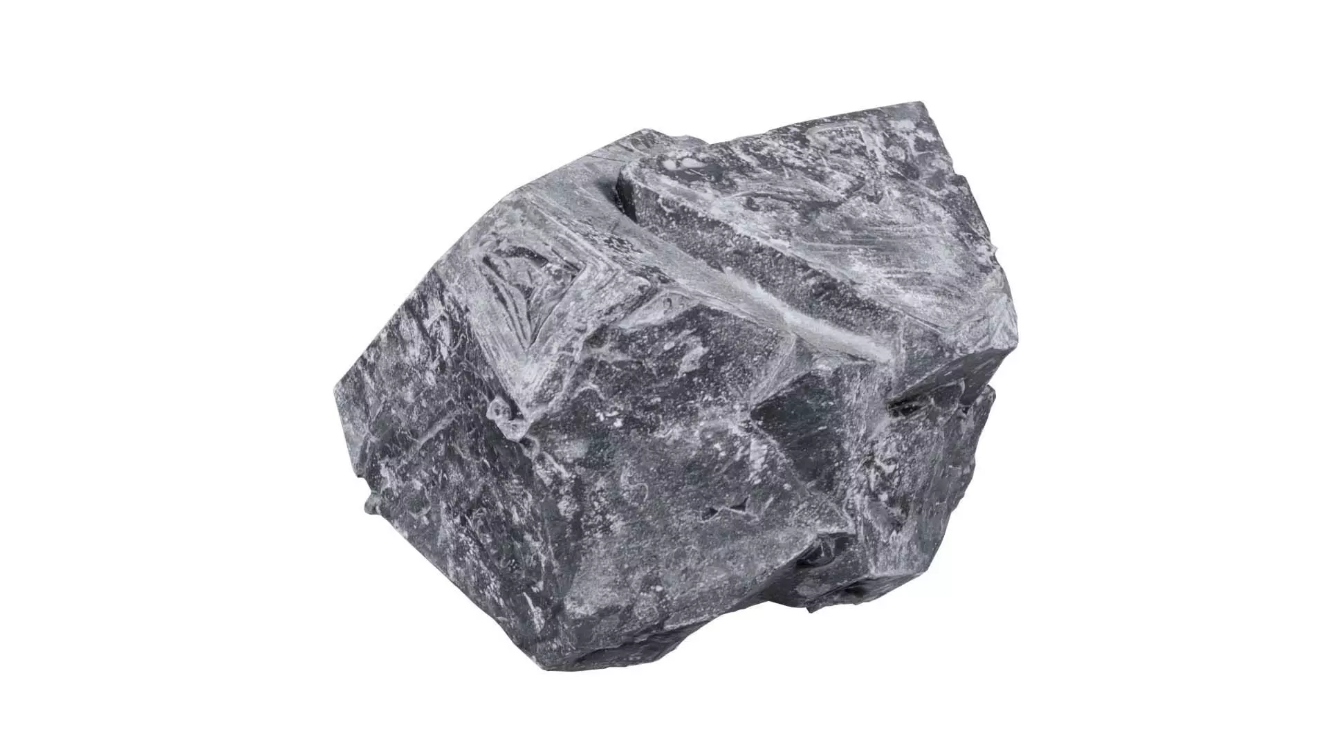 Black Salt Crystal 01 Low-poly 3D model_0