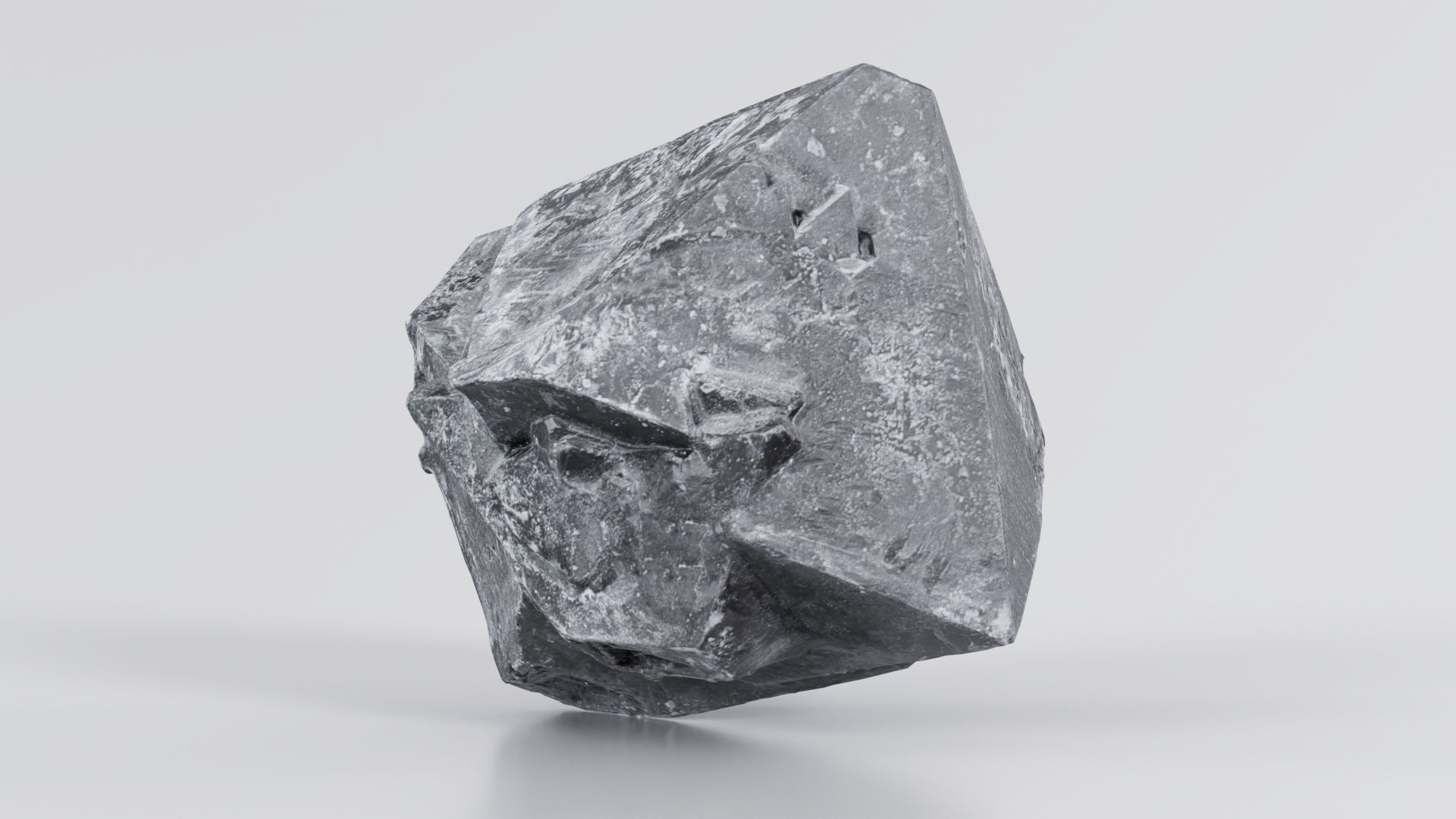Black Salt Crystal 01 Low-poly 3D model_3