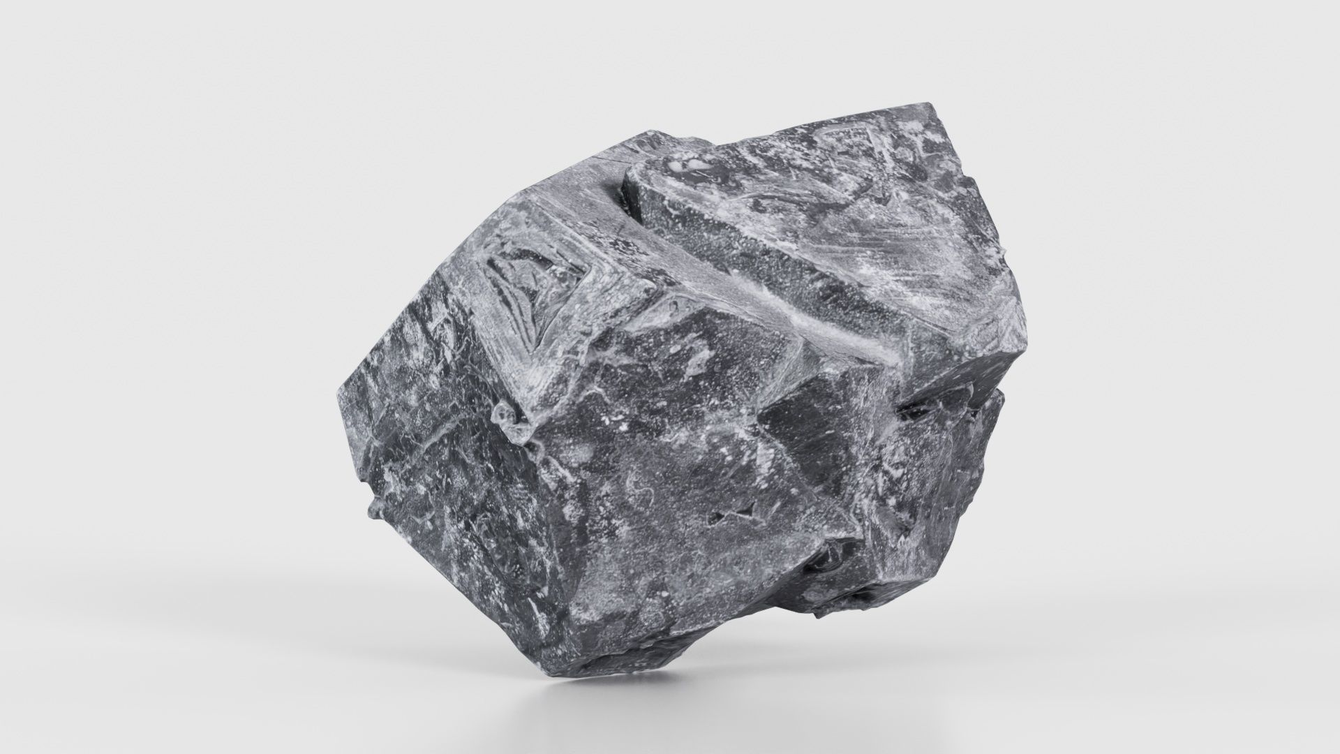 Black Salt Crystal 01 Low-poly 3D model_15