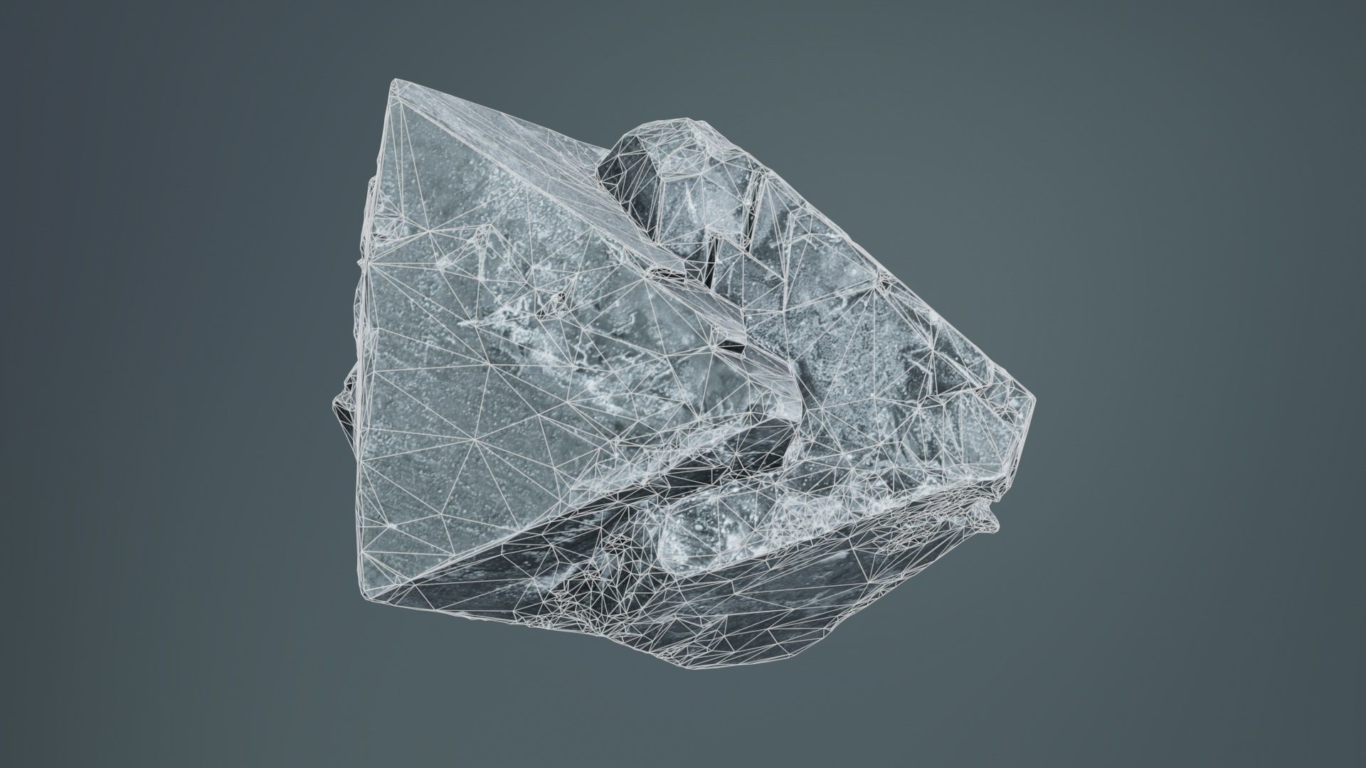 Black Salt Crystal 01 Low-poly 3D model_10