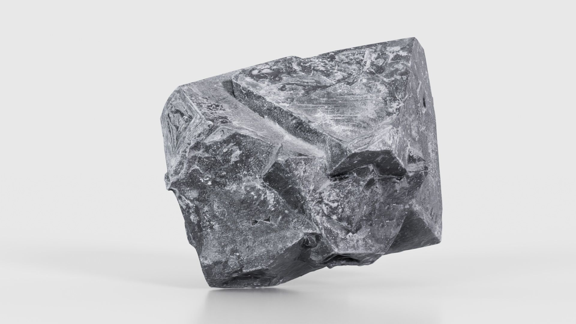 Black Salt Crystal 01 Low-poly 3D model_26