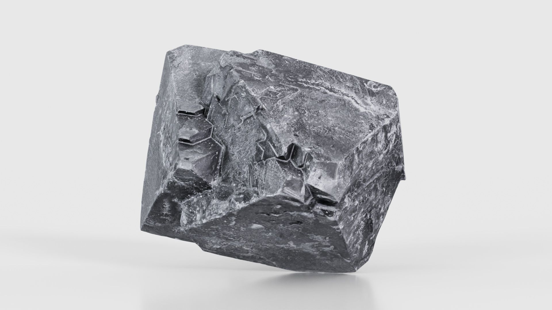 Black Salt Crystal 01 Low-poly 3D model_19