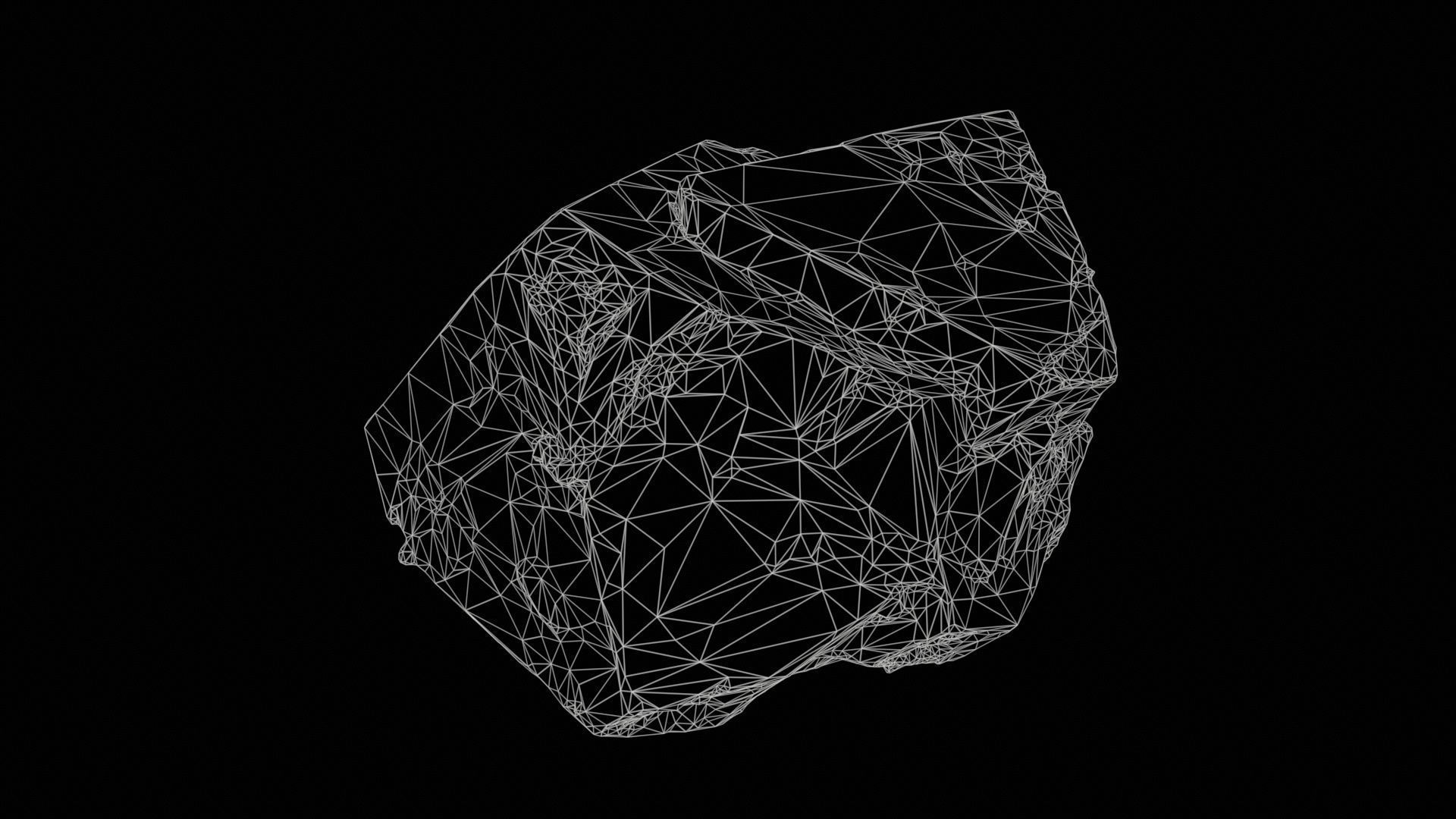 Black Salt Crystal 01 Low-poly 3D model_11