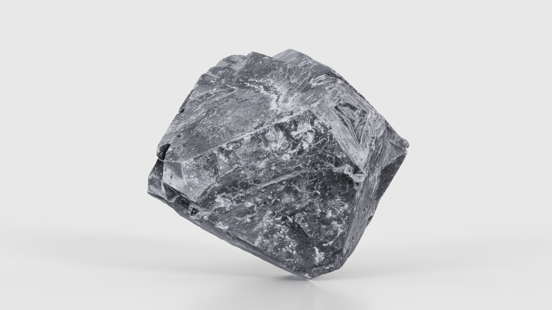 Black Salt Crystal 01 Low-poly 3D model_17