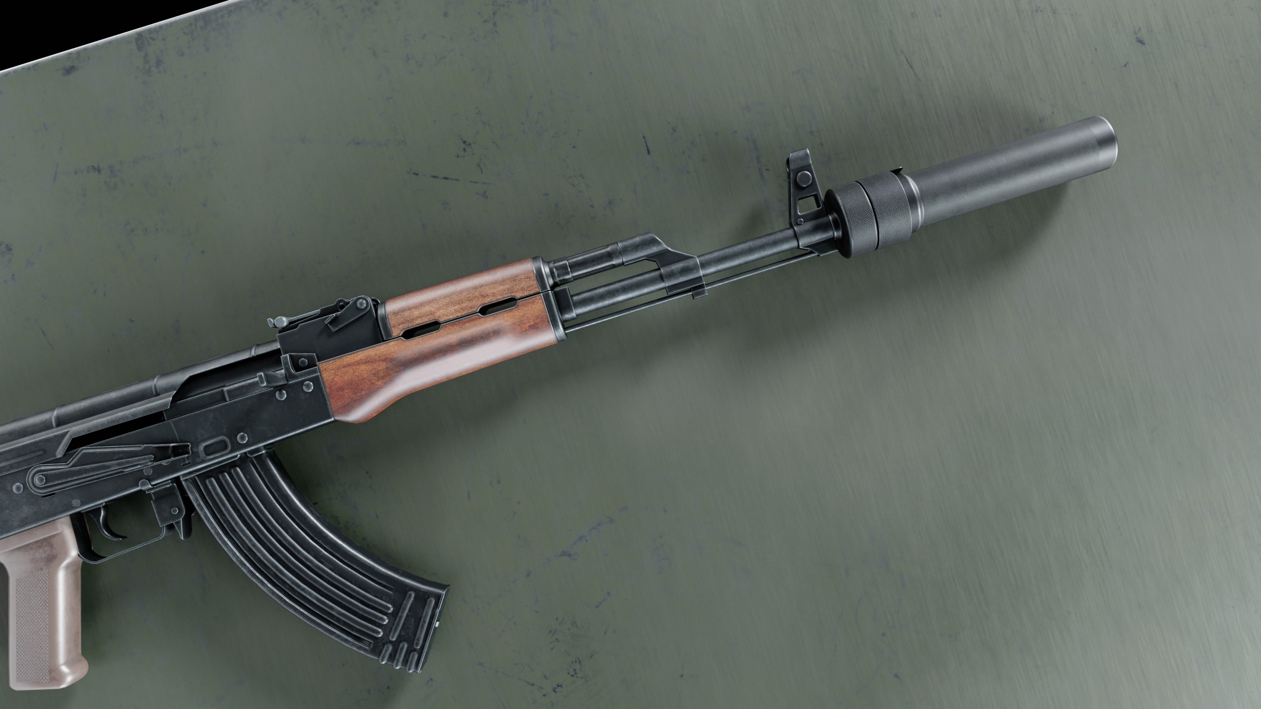 Suppressor AK PBS-1 Low-poly 3D model_7