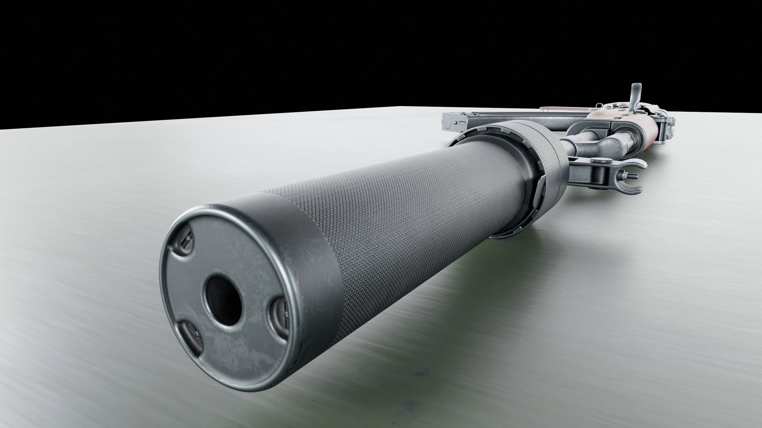 Suppressor AK PBS-1 Low-poly 3D model_9