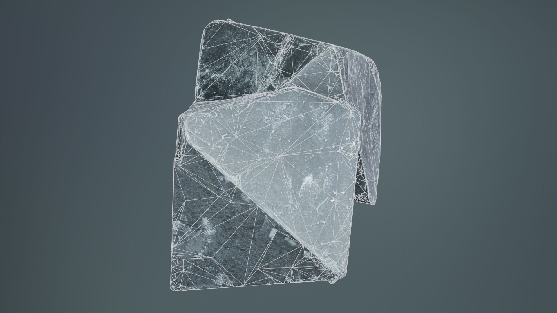 Black Salt Crystal 03 Low-poly 3D model_9
