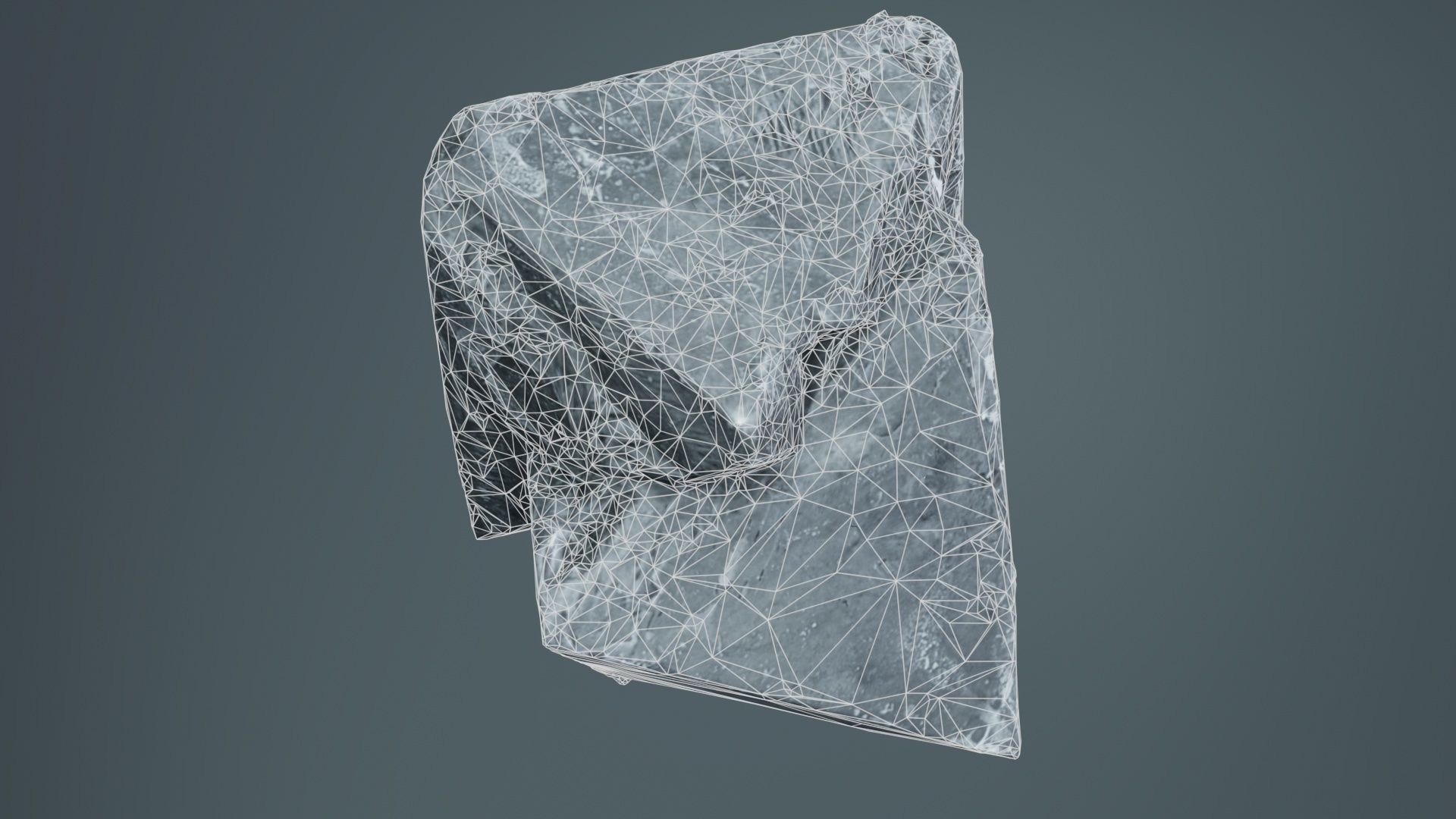 Black Salt Crystal 03 Low-poly 3D model_10